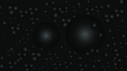 Abstract background with gradient balls