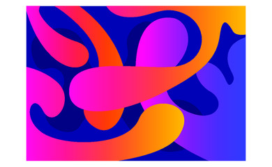 Abstract colorful flow shapes background design