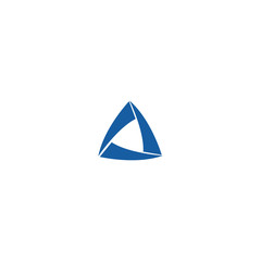 A triangle logo is simple and elegant