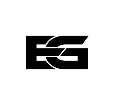 Initial 2 letter Logo Modern Simple Black EG