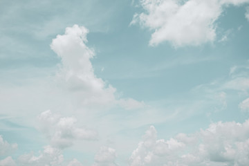 Copy space minimal concept of summer blue sky and white cloud abstract blank.