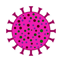 Virus icon on white.