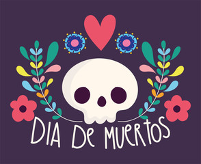 day of the dead, catrina flowers decoration traditional celebration mexican