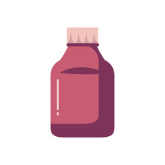 Medicine jar flat style icon vector design