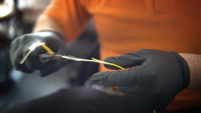 Operator install fiber optic cable for network system