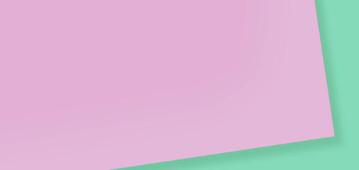 紙を2枚重ねたような背景素材 クリームとミントグリーン Wall Mural Yy Apartment