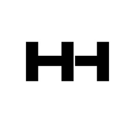 Initial 2 letter Logo Modern Simple Black HH