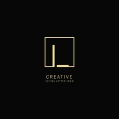 Creative Initial letter L Logo with Square Element, Design Vector Illustration for Company Identity