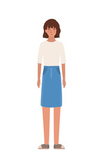 Fototapeta premium Isolated avatar woman vector design