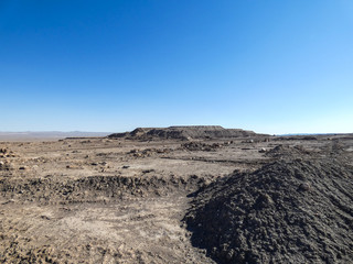 Antofagasta/Chile; 03/18/2019: abandoned nitrate offices in the middle of the desert