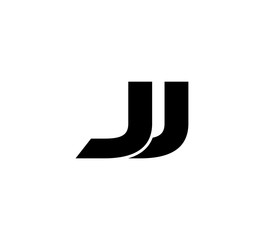 Initial 2 letter Logo Modern Simple Black JJ