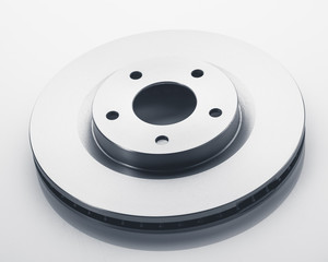 car brake disc on white background