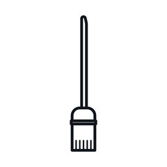brush line style icon vector design