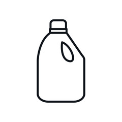 detergent bottle line style icon vector design