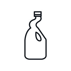 detergent bottle line style icon vector design