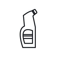 detergent bottle line style icon vector design