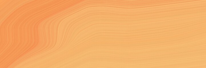 abstract dynamic designed horizontal banner with sandy brown, coral and khaki colors. elegant curved lines with fluid flowing waves and curves