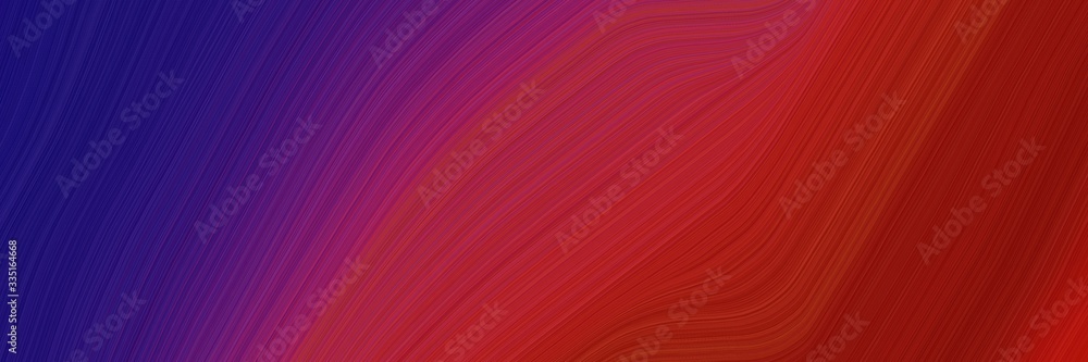 Poster abstract surreal designed horizontal header with firebrick, midnight blue and purple colors. elegant