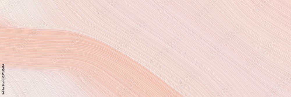 Poster abstract dynamic horizontal banner with pastel pink, linen and baby pink colors. dynamic curved line