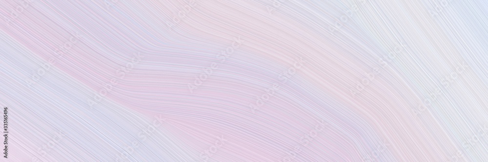 Poster abstract decorative horizontal banner with light gray, lavender and misty rose colors. elegant curve
