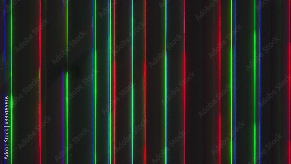 Poster computer generated chromatic aberration bands. pixel multi-colored neon noise. 3d rendering abstract