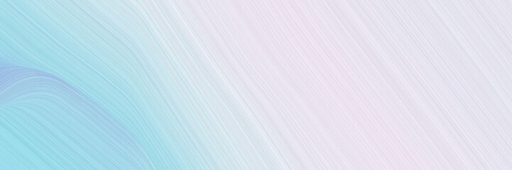abstract artistic designed horizontal header with lavender, light blue and powder blue colors. dynamic curved lines with fluid flowing waves and curves