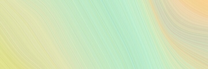 Obraz premium abstract moving header design with tea green, wheat and khaki colors. dynamic curved lines with fluid flowing waves and curves