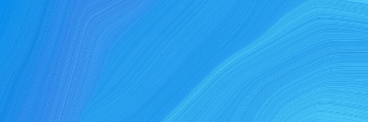 abstract colorful horizontal header with dodger blue, medium turquoise and royal blue colors. dynamic curved lines with fluid flowing waves and curves