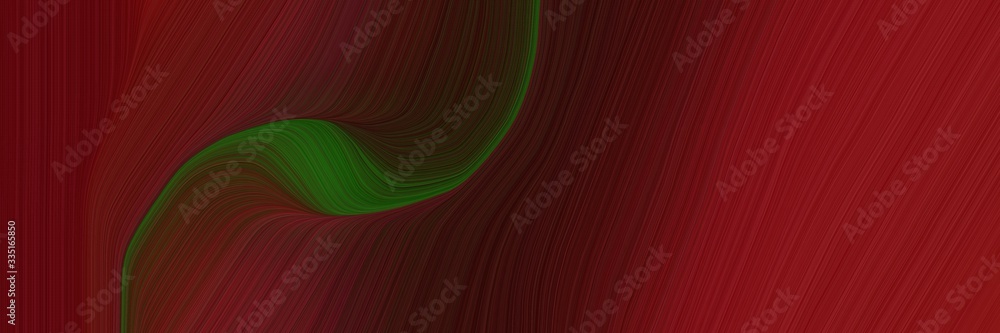 Poster abstract flowing banner with very dark pink, maroon and dark red colors. elegant curved lines with f