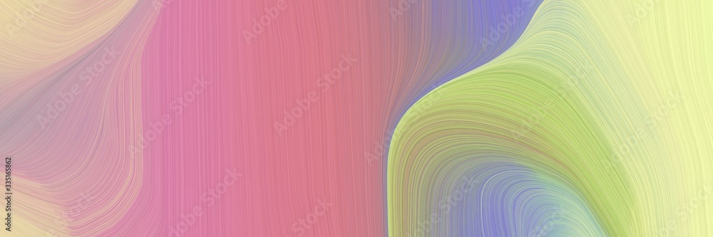Poster abstract surreal horizontal banner with rosy brown, pale violet red and pale golden rod colors. dyna