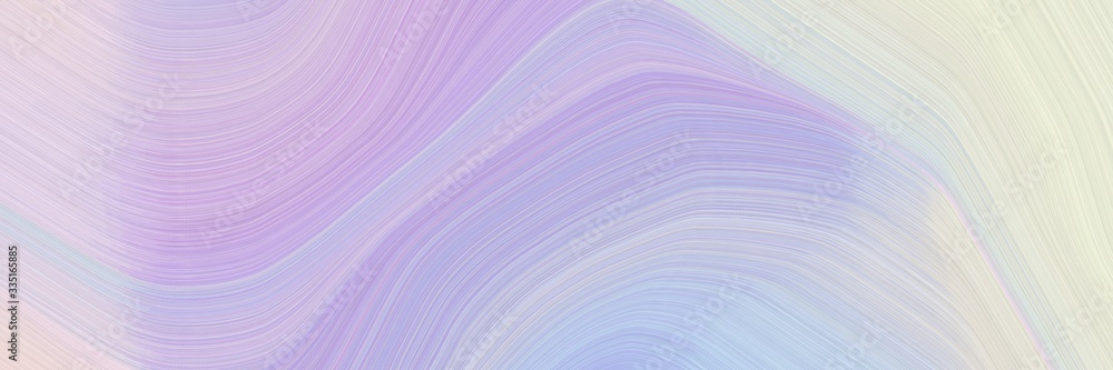 Poster abstract moving header with thistle, beige and light gray colors. elegant curved lines with fluid flowing waves and curves