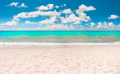 Fototapeta na wymiar Beautiful minimalist beach and blue sky for background
