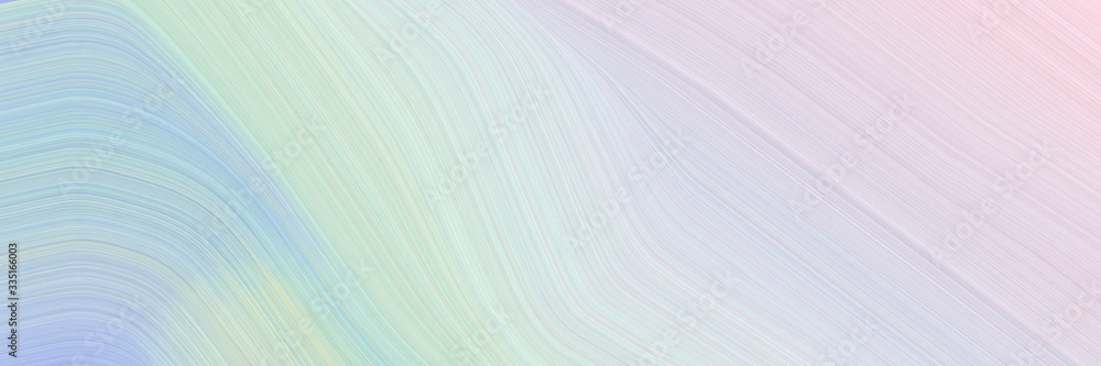 Poster abstract dynamic designed horizontal header with light gray, misty rose and light steel blue colors. elegant curved lines with fluid flowing waves and curves