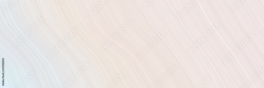 Poster abstract surreal designed horizontal header with antique white, white smoke and linen colors. elegant curved lines with fluid flowing waves and curves