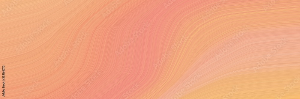 Poster abstract surreal banner design with light salmon, burly wood and light coral colors. dynamic curved 