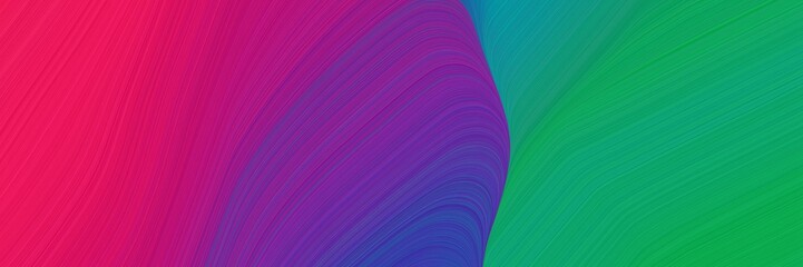 abstract modern header with dark magenta, medium violet red and dark cyan colors. elegant curved lines with fluid flowing waves and curves