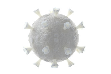 Covid-19 - Coronavirus neutral white - Virology Concept white background