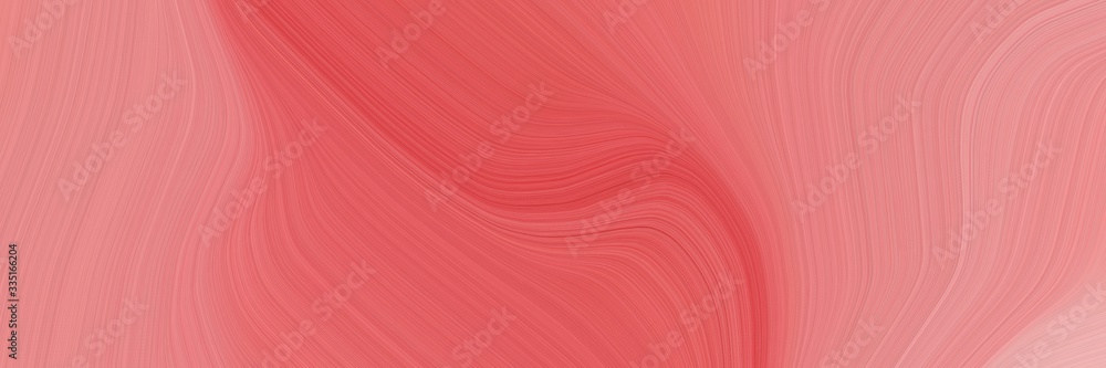 Poster abstract surreal header design with light coral, indian red and moderate red colors. dynamic curved lines with fluid flowing waves and curves