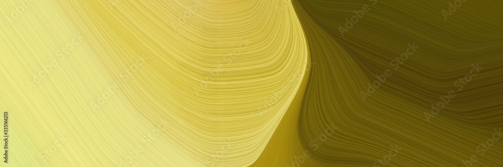 Poster abstract surreal banner design with chocolate, burly wood and dark golden rod colors. dynamic curved