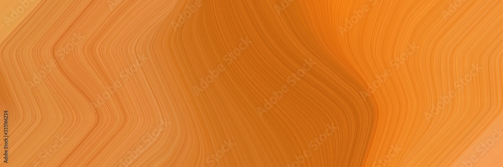 Poster abstract surreal banner with bronze, coffee and sandy brown colors. dynamic curved lines with fluid flowing waves and curves