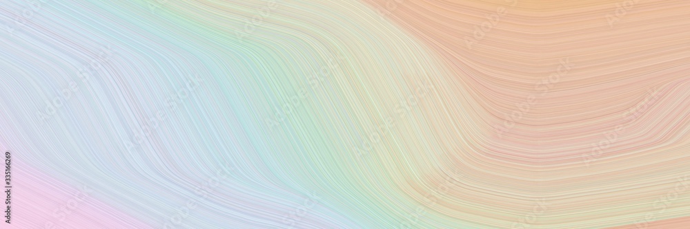 Poster abstract dynamic banner design with pastel gray, burly wood and lavender colors. dynamic curved lines with fluid flowing waves and curves