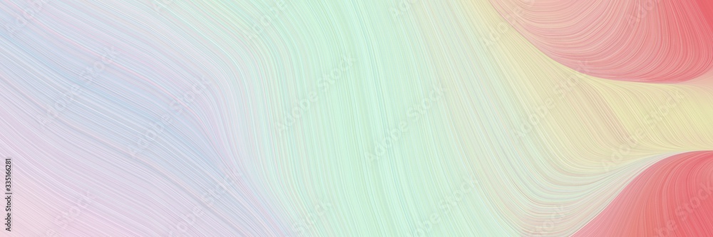 Poster abstract decorative designed horizontal banner with light gray, light coral and pastel magenta color