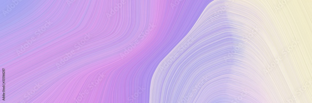 Poster abstract surreal designed horizontal header with plum, antique white and thistle colors. elegant curved lines with fluid flowing waves and curves