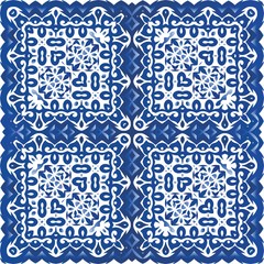 Obraz premium Portuguese ornamental azulejo ceramic.