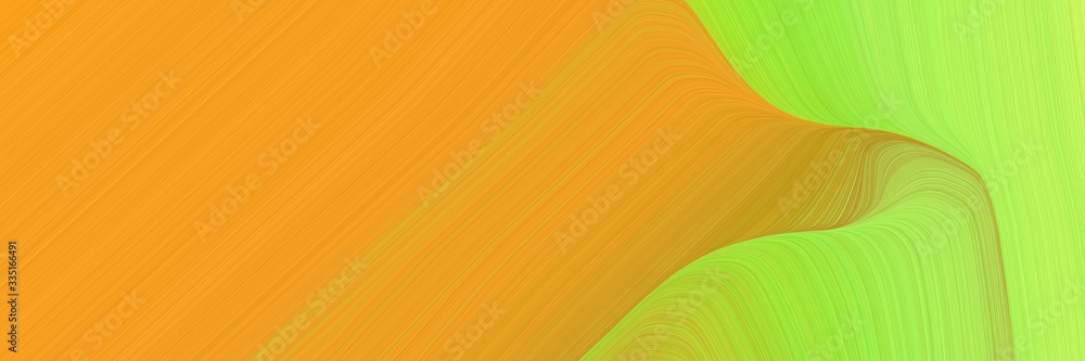 Aufkleber abstract decorative horizontal header with golden rod, green yellow and yellow green colors. elegant