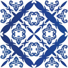 Ethnic ceramic tile in portuguese azulejo.