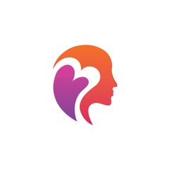 mental health logo design vector