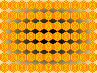 Bee hexagon pattern background