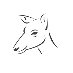 Young deer. Black. vector. icon symbol logo. Illustrator. on white background