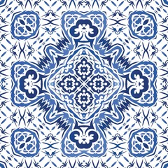 Fototapeta premium Decorative color ceramic azulejo tiles.